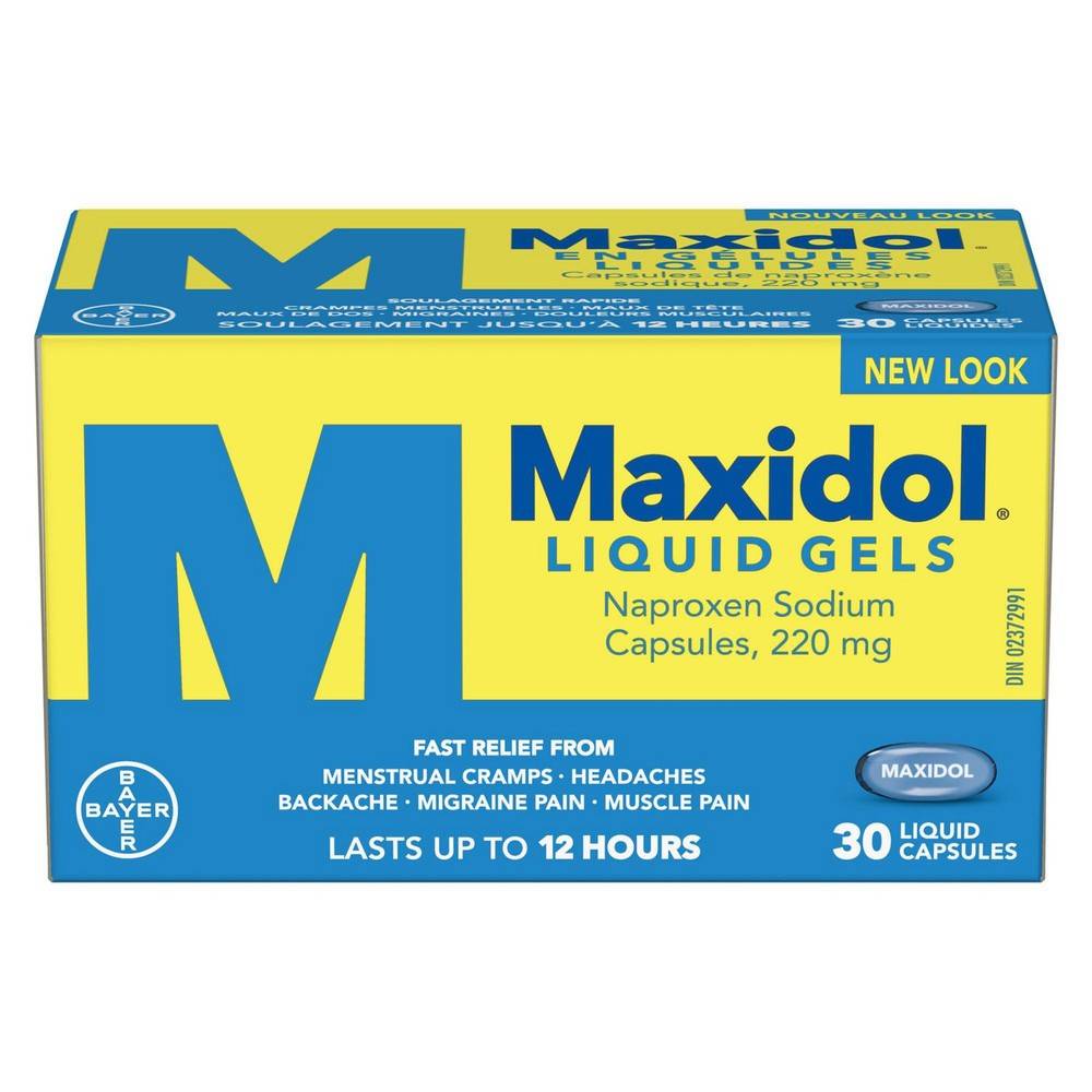 Maxidol Naproxen Sodium Liquid Gel Capsules 220 mg (10 g)