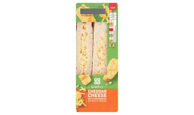 Co-op Simply Cheddar Cheese with Mayonnaise on White Bread