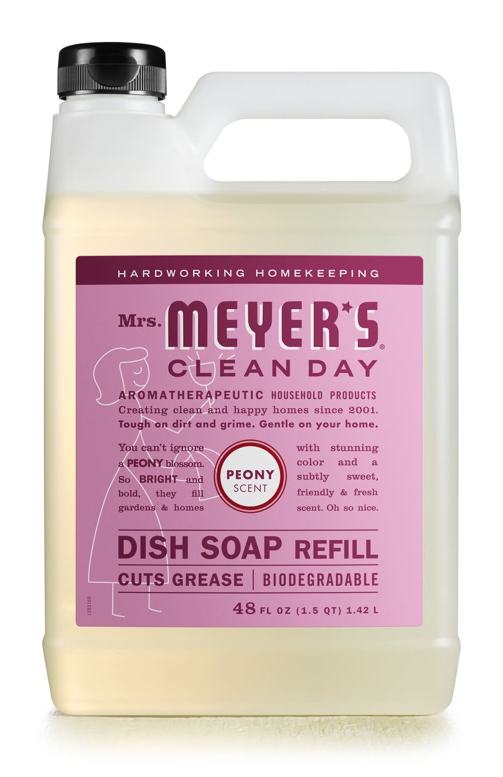 Mrs. Meyer's Clean Day Peony Scent Liquid Dish Soap Refill (48 fl oz)