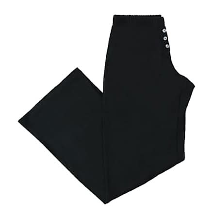 Juniors Printed Pajama Pants Medium Black