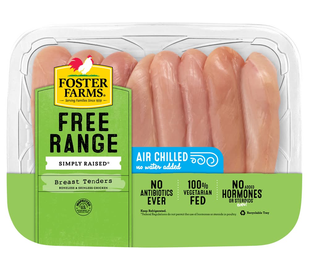 Foster Farms Simply Raised Chicken Breast Tenders, No Antibiotics Ever Per Pound