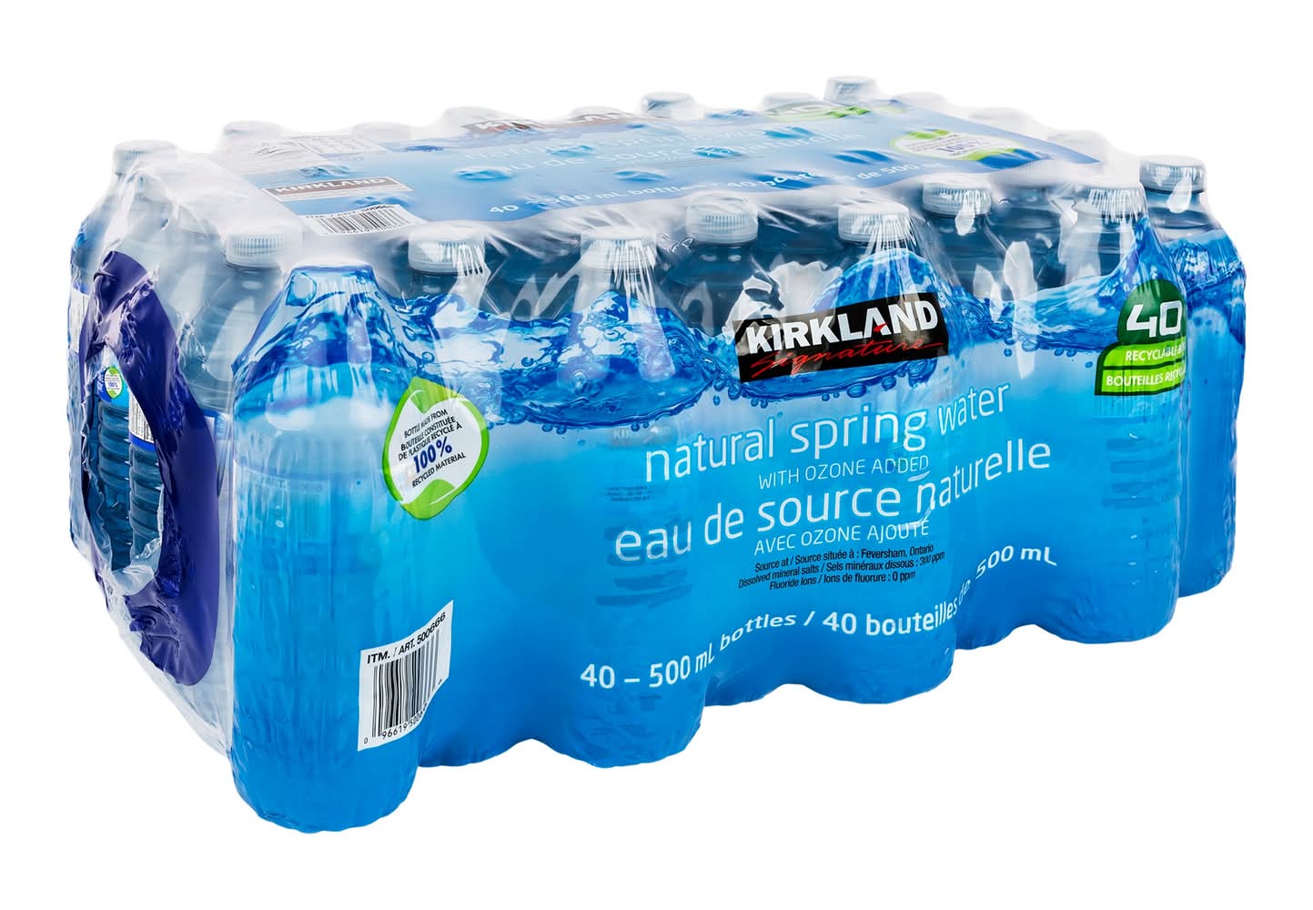 Kirkland Signature - Eau De Source Naturelle 500 Ml Paquet De 40 / Kirkland Signature Natural Spring Water (40 x 500 ml)