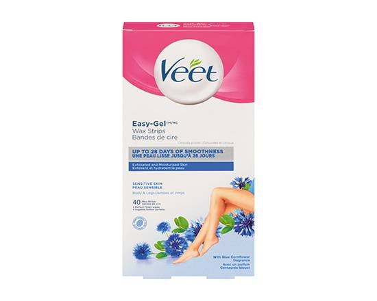 Veet Easy-Gel Wax Strips Body & Legs Sensitive Skin (290 g)