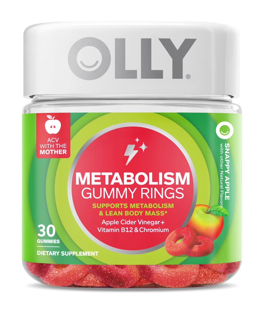 Olly Metabolism Snappy Apple Gummy Rings (10.55 oz)