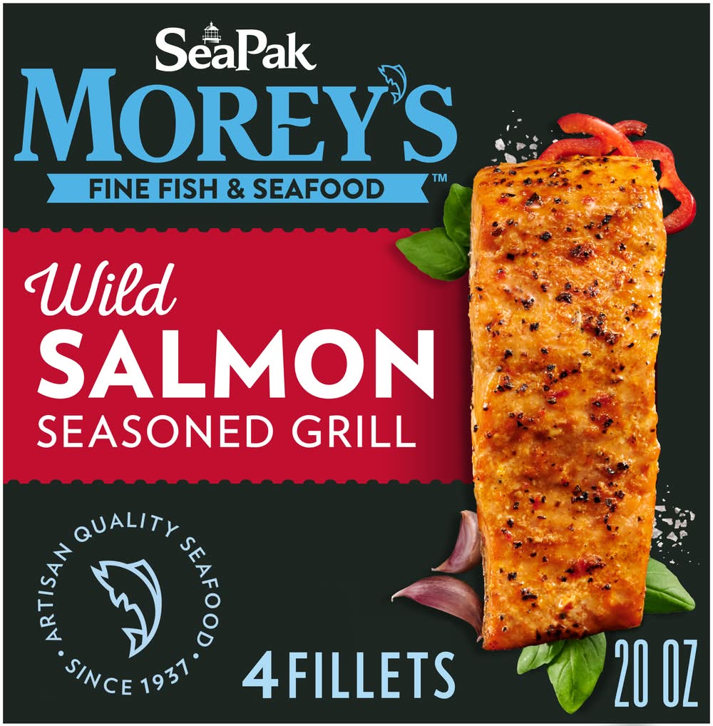 Morey's Wild Salmon Seasoned Grill Fillets (20 oz, 4 ct)