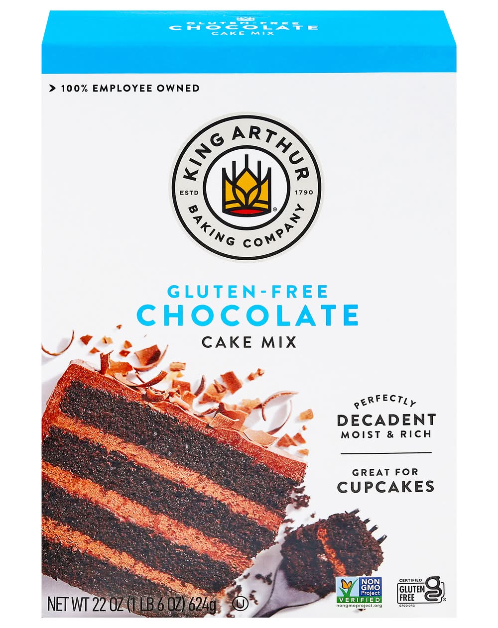 King Arthur Baking Gluten Free Cake Mix, Chocolate (22 oz)