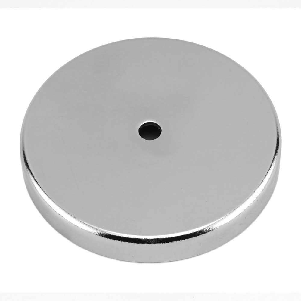 Magnet Source .303 In. L X 2.04 In. W Silver Round Base Magnet 25 Lb. Pull 1 Pc
