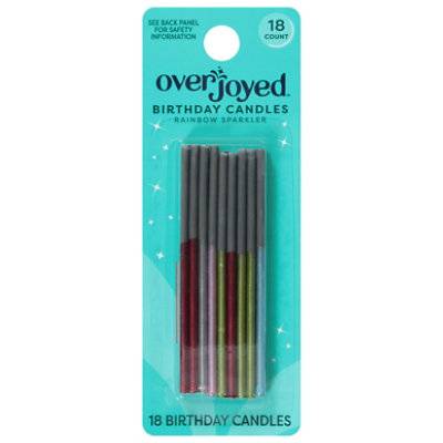 Overjoyed Candles Rainbow Sparkler - 18 Count