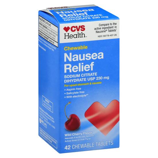 Cvs Chewable Nausea Relief Wild Cherry Tablets