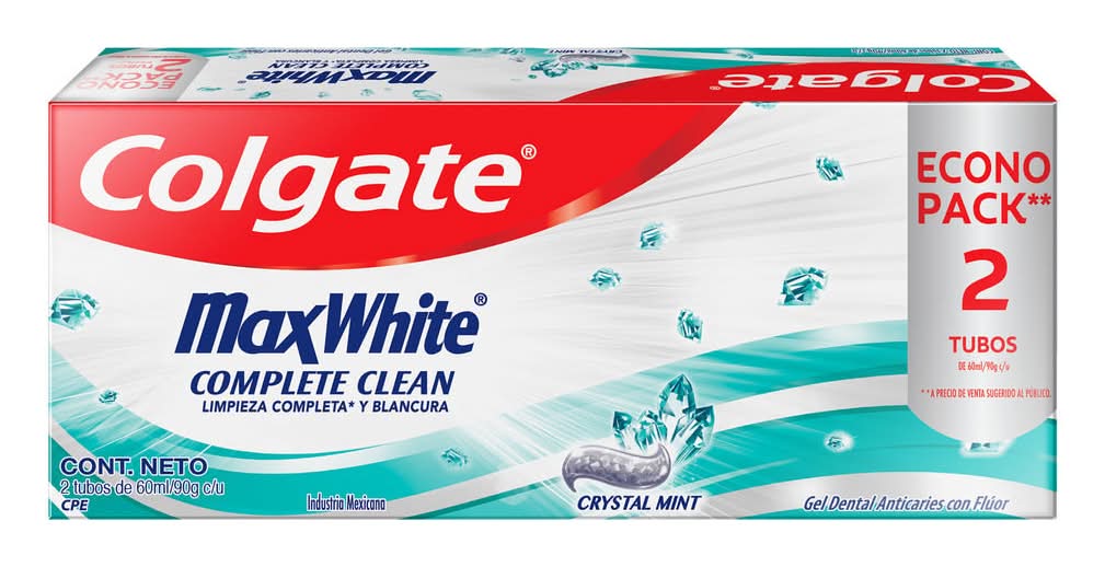 Colgate · Pack pasta dental max white clean (2 un)