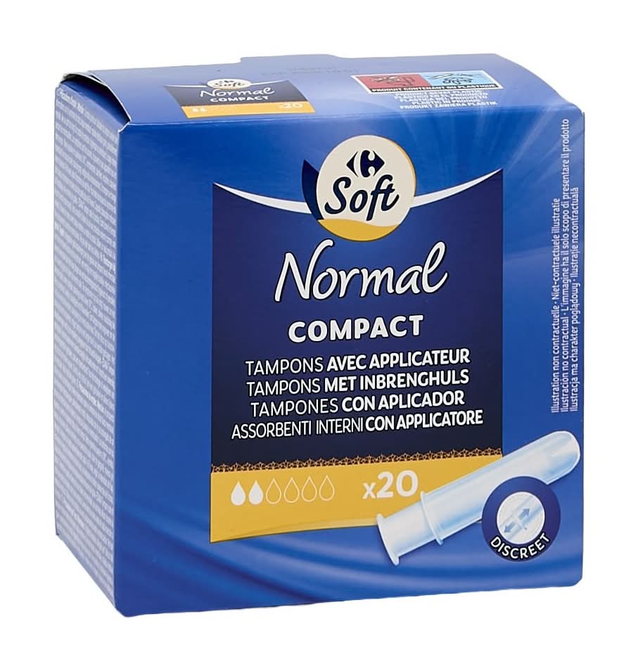 Carrefour Soft - Tampons normal compact avec applicateur