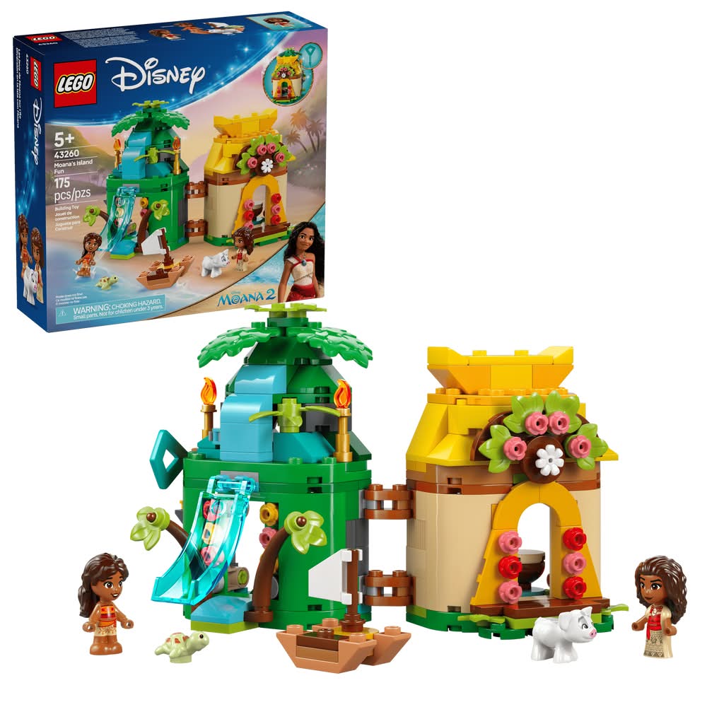 LEGO · Disney juguete para construir diversión en la isla con vaiana moana 2 43260, multicolor (175 un)
