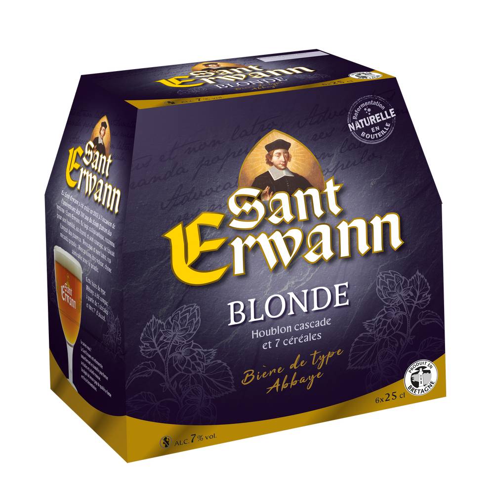 Sant Erwann - Bière blonde d'abbaye (6 x 250ml)