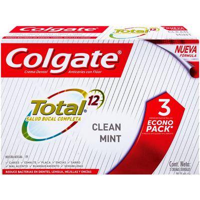 COLGATE 3-Pack Total 12 Cleant Mint 75ml