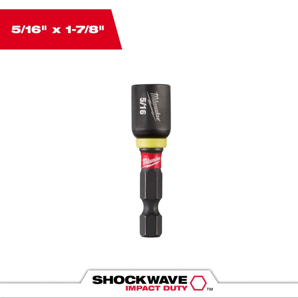 Milwaukee Shockwave 5/16 In. X 1-7/8 In. L Steel Nut Driver 1 Pc