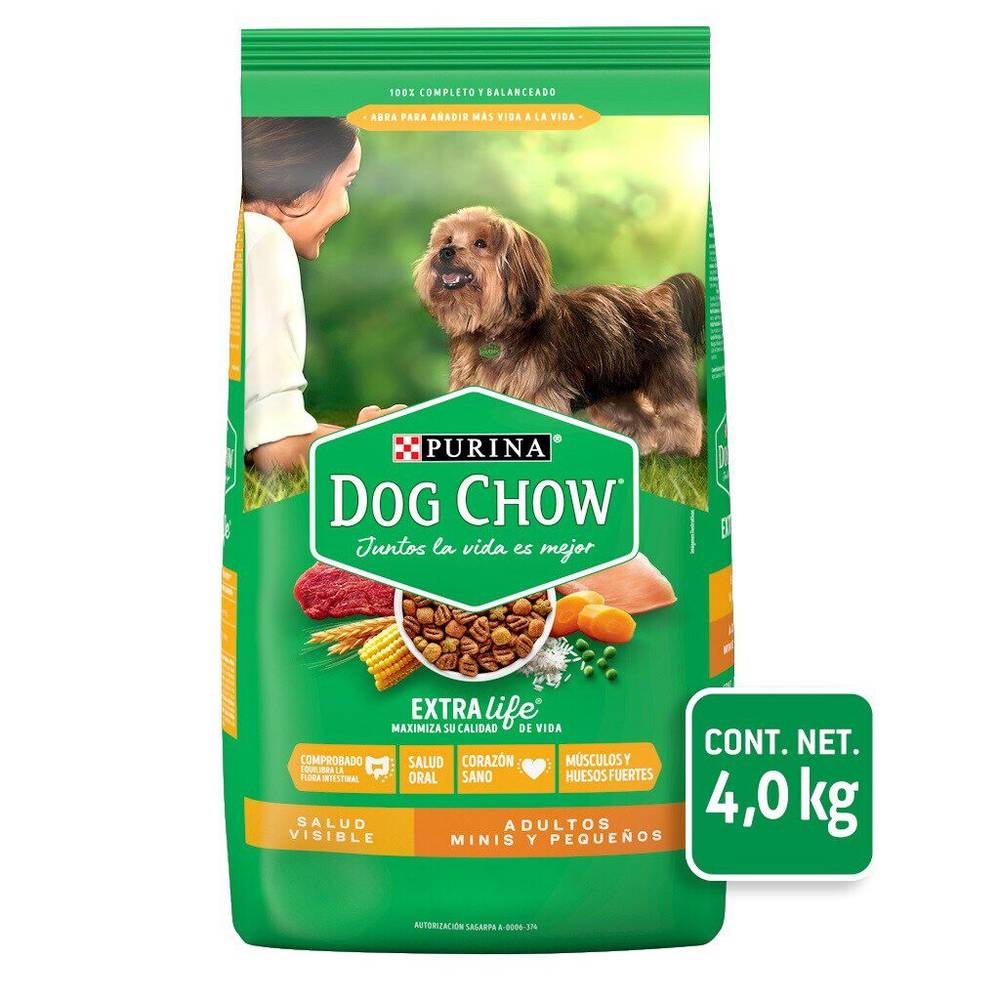 Dog chow alimento seco para perros (adultos/minis y pequeños)