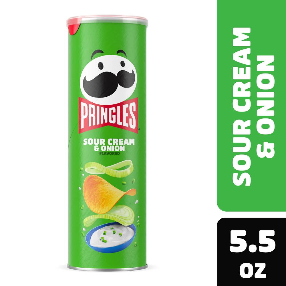 Pringles Sour Cream & Onion Flavored Potato Crisps (5.5 oz)