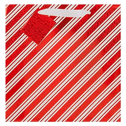 The Gift Wrap Company Diagonal Cane Stripes Large Gift Bag (2.1 oz)