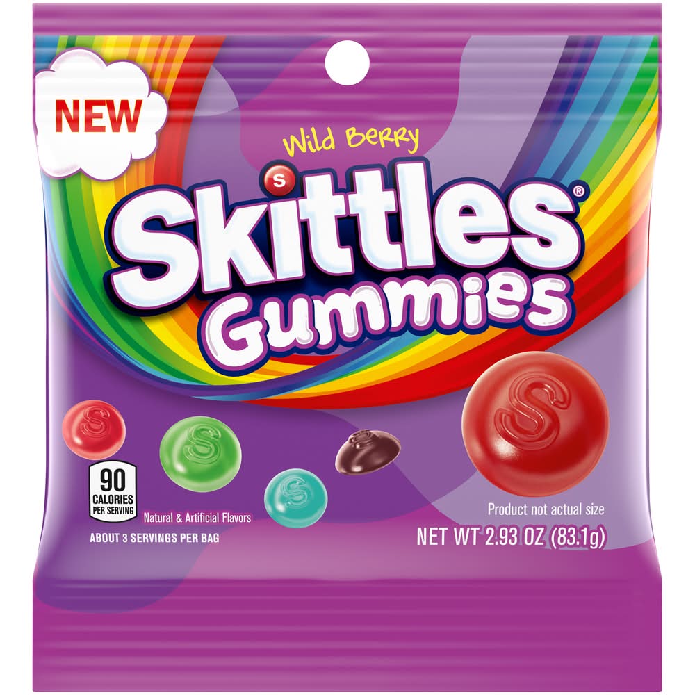 Skittles Gummy Candy, Wild Berry (2.93 oz)