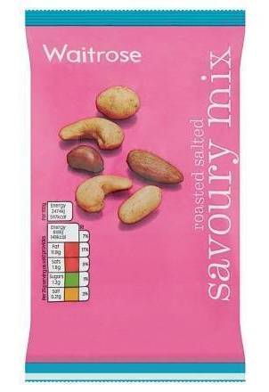 Waitrose Roasted Salted Savoury Mix 200g