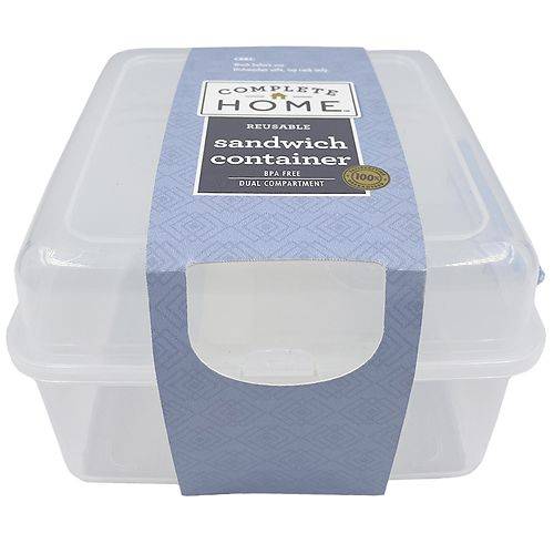Complete Home Dual Compartment Sandwich Container - 1.0 ea
