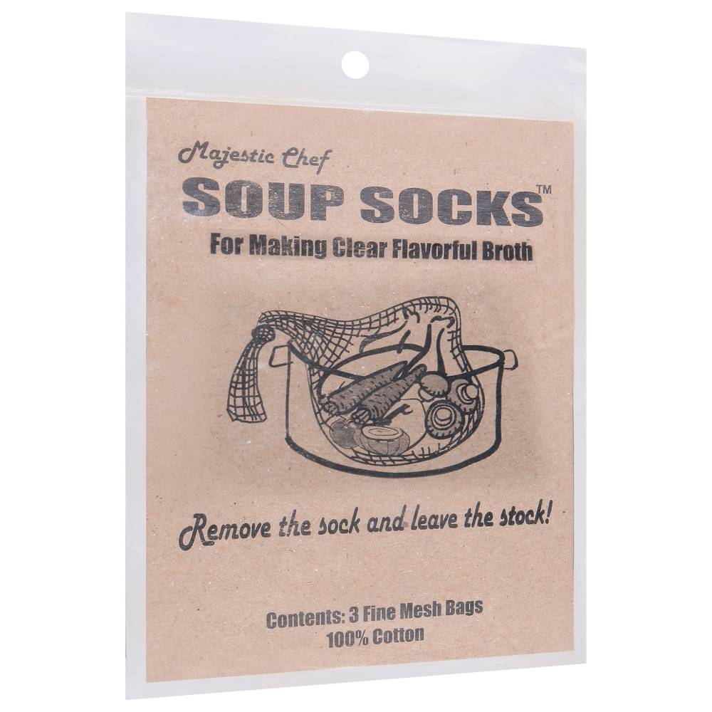 Majestic Chef Natural 100% Cotton Soup Socks (3 ct)