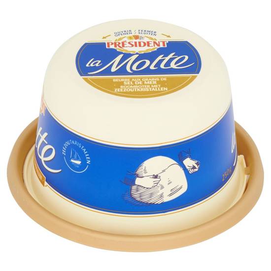 Président La Motte Beurre aux Grains de Sel de Mer 250 g