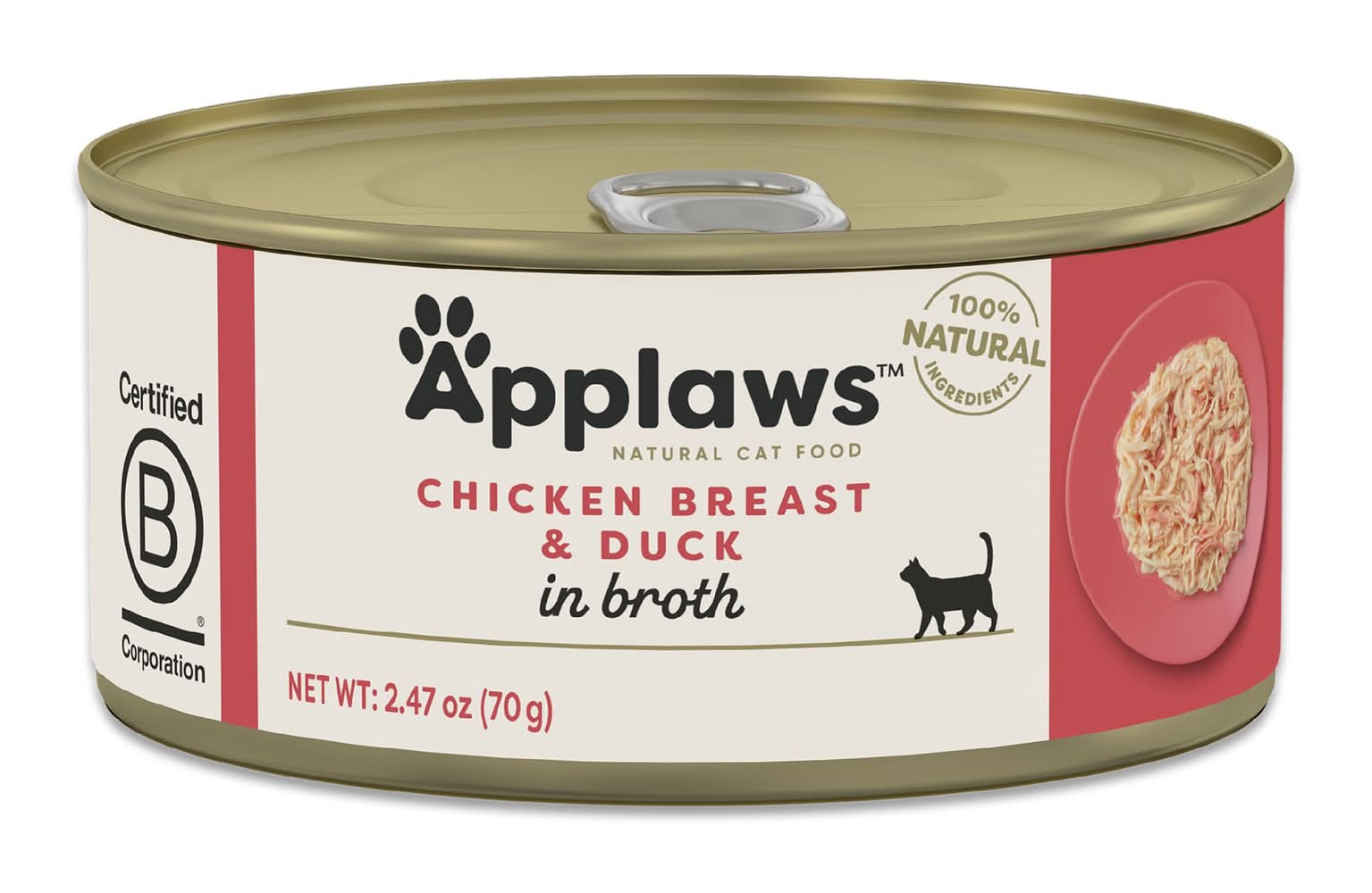 Applaws Adult Wet Cat Food - Natural, Limited Ingredient, 2.47oz (Flavor: Chicken & Duck, Size: 2.47 Oz)