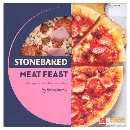 Sainsbury's Stonebaked Meat Feast Hand Stretch Pizza (306g)