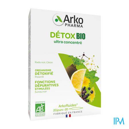 Arkofluides Bio Detox Ampoule Buvable 10ml 20 Compléments minceur - Minceur