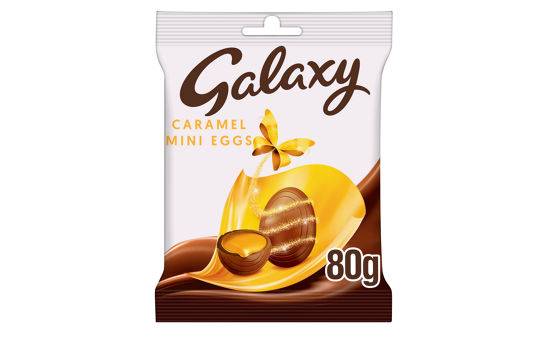 Galaxy Milk Chocolate & Caramel Easter Mini Eggs Bag 80g