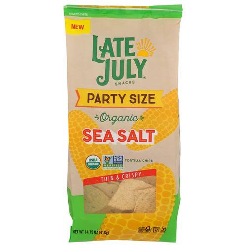 Late July Organic Party Size Sea Salt Thin & Crispy Tortilla Chips