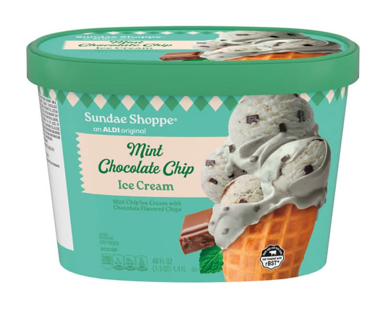 Sundae Shoppe Ice Cream, Mint Chocolate Chip (48 fl oz)