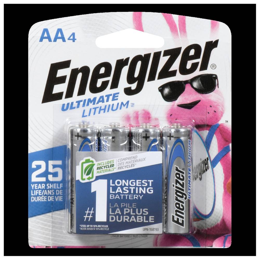 Energizer piles au lithium aa (4 unités)