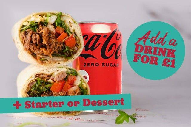 Lunch - 2 Course Wrap Meal Deal: