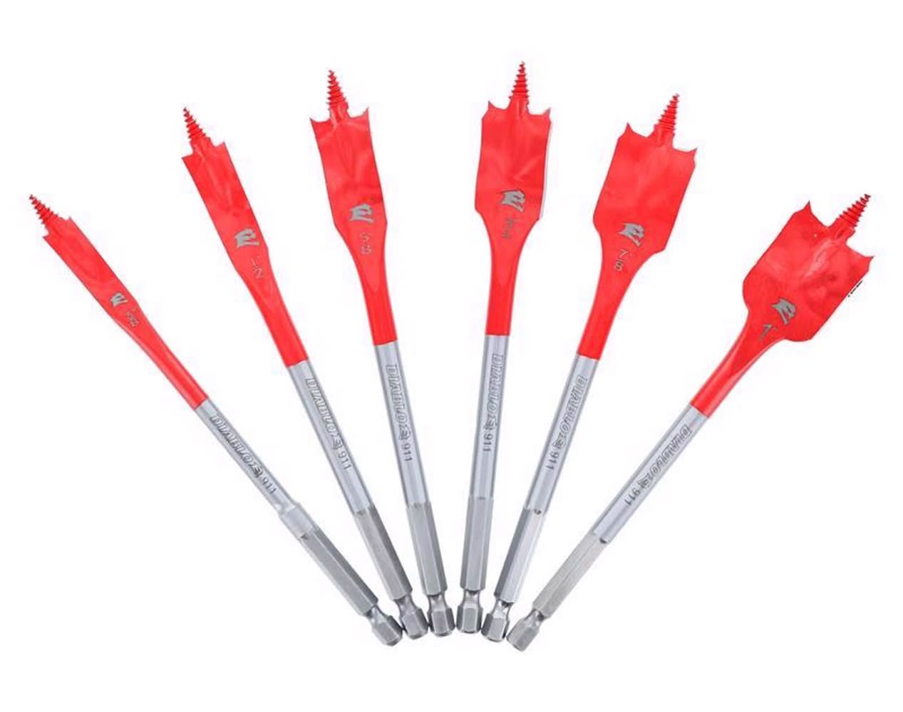 Diablo 6 In. L High Speed Steel Clean Wood Spade Bit Set Hex Shank 6 Pc