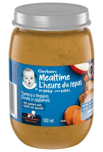 Gerber purée pour bébés dès 8 mois (dinde - légumes)