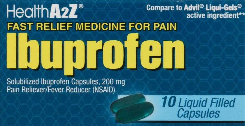 Healtha2z Pain Reliever & Fever Reducer Ibuprofen Capsules (10 ct)