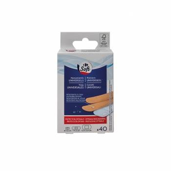 Tiras universales Carrefour Soft 40 ud.