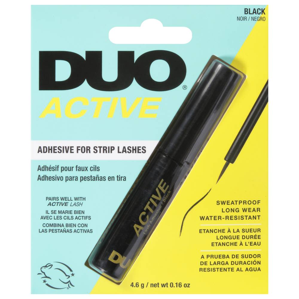 DUO Black Active Adhesive For Strip Lashes, Black (4.6 g)