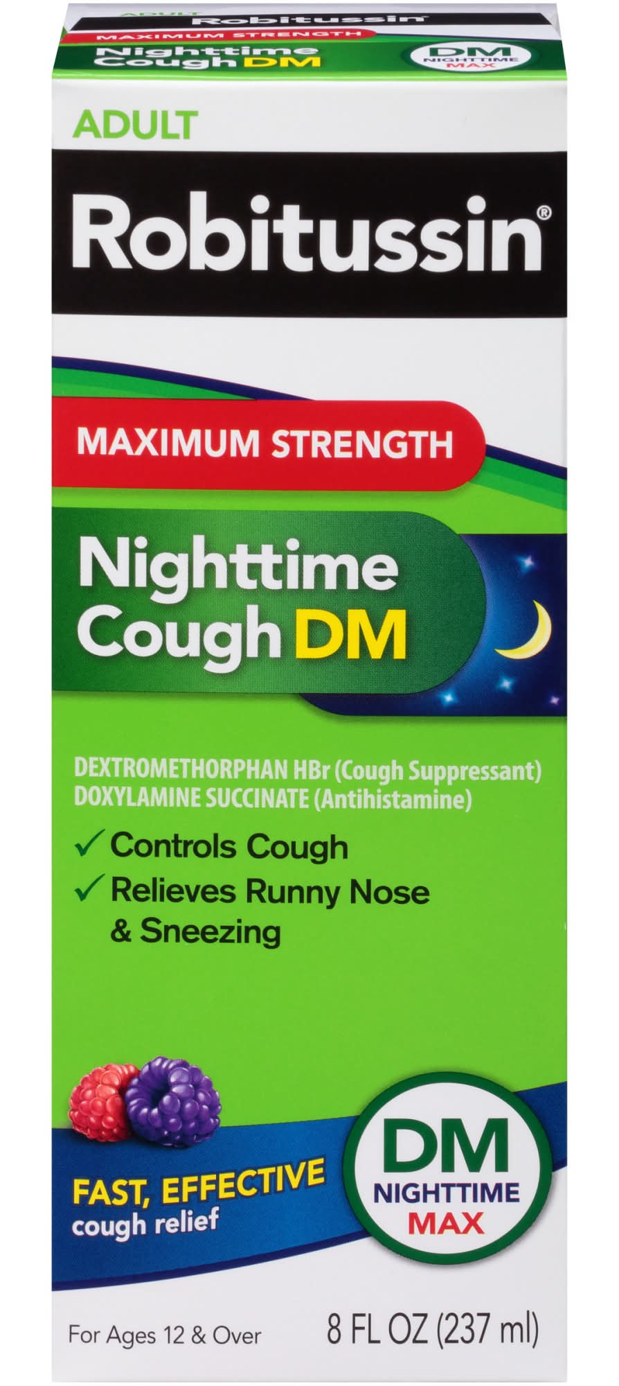 Robitussin Adult Maximum Strength Nighttime Cough Dm Relief (8 fl oz)