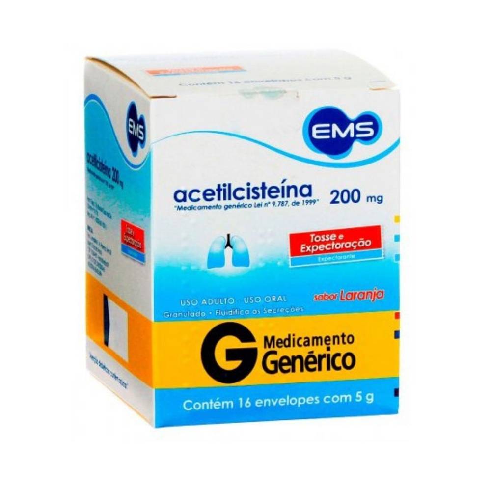 Ems acetilcisteina 200mg (16 sachês)