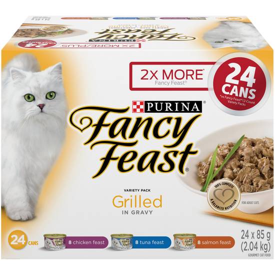 Fancy Feast Variety Grilled in Gravy Cat Food (24 x 85 g)