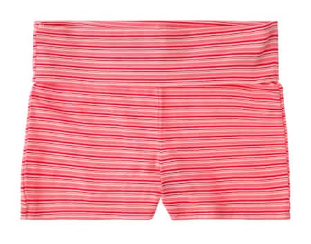 Juniors Foldover Short Small Pink Stripe
