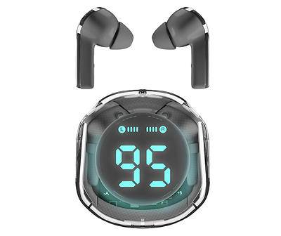 Black Bluetooth Earbuds With Case