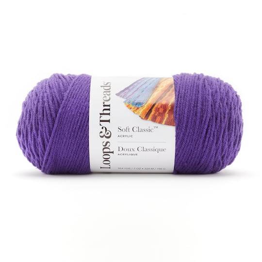 Loops & Threads Soft Classic Solid Yarn (Purple)