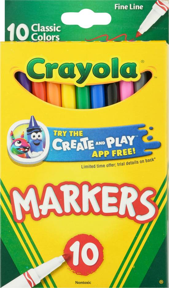 Crayola Classic Colors Nontoxic Markers (10 ct)
