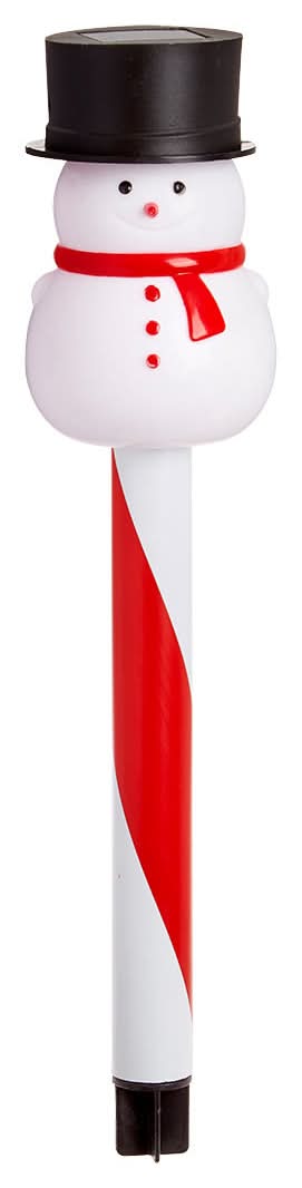 Holiday Style Christmas Solar Snowman Stake Decor