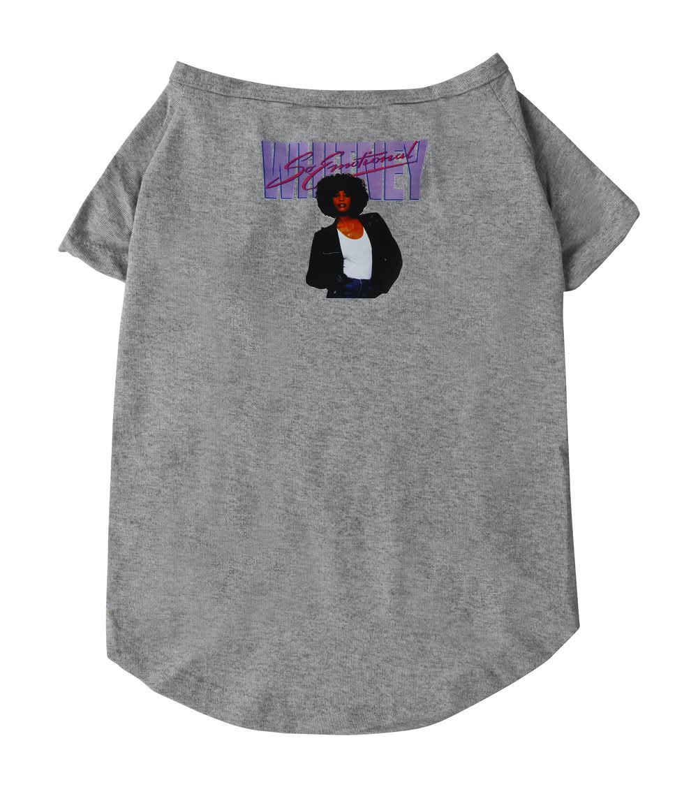 Pets Whitney Houston Icon Graphic Tee Extra Large Gray