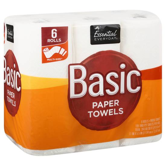 Essential Everyday Basic 2-ply Multi-Size Paper Towels (6 ct)